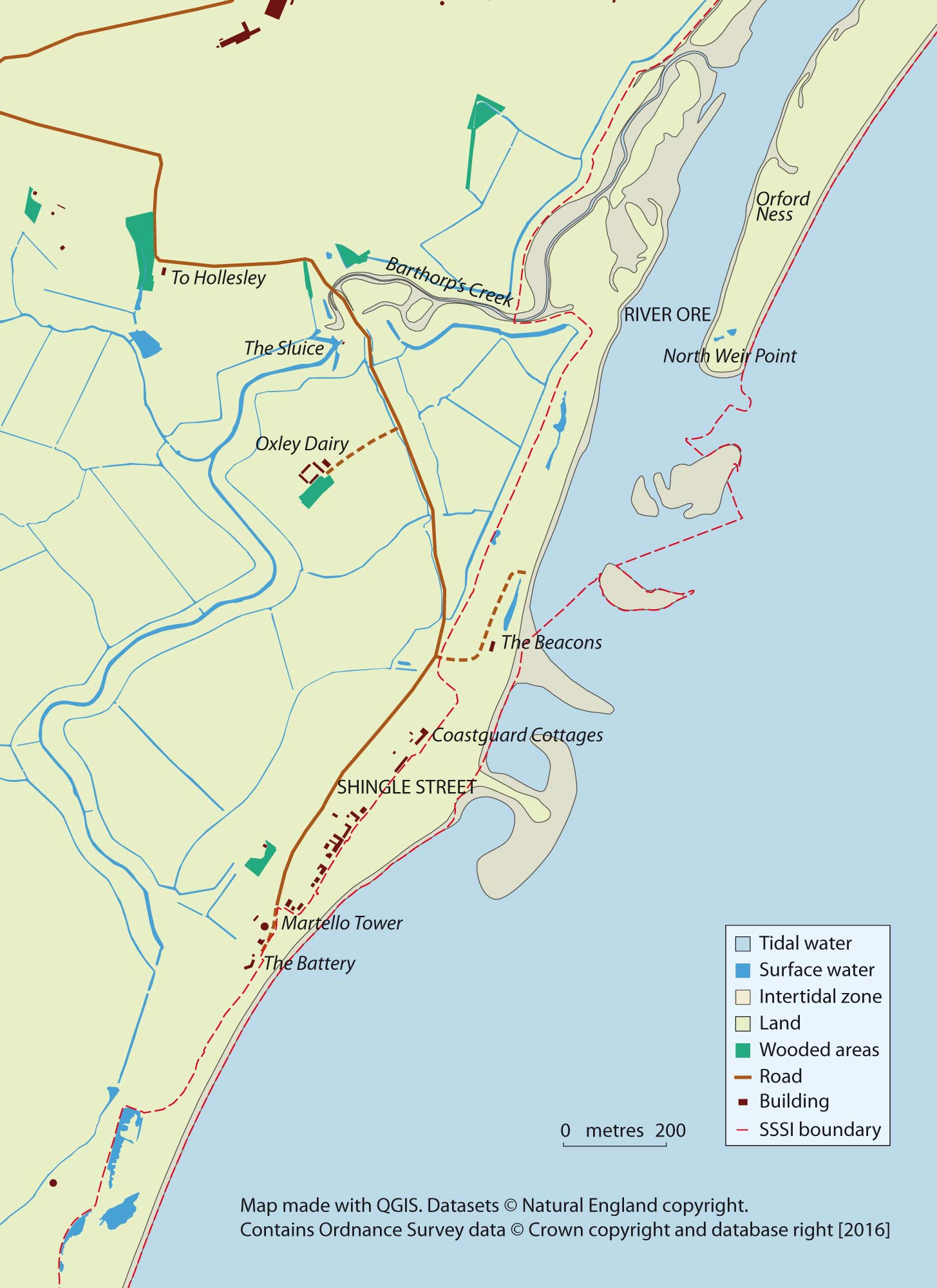 Shingle Street Survey map